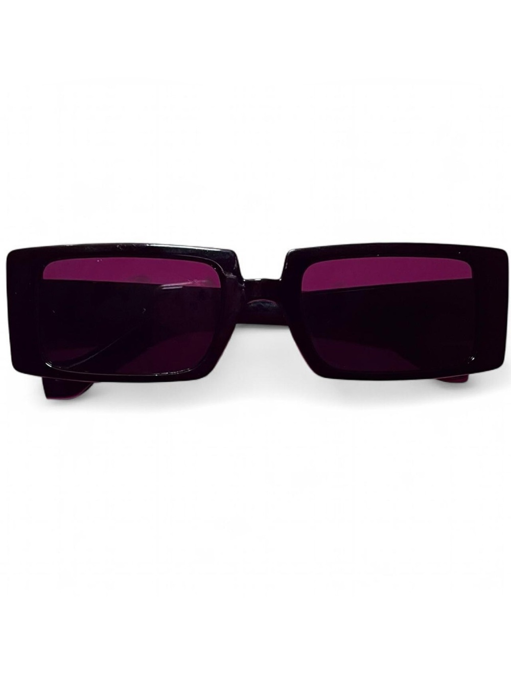 Women's All Black Rectangle Sunglasses